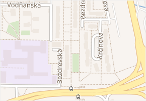 Bezdrevská v obci České Budějovice - mapa ulice