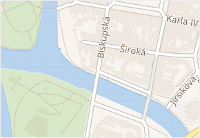 Biskupská v obci České Budějovice - mapa ulice