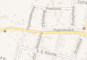Boletická v obci České Budějovice - mapa ulice
