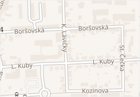 Boršovská v obci České Budějovice - mapa ulice