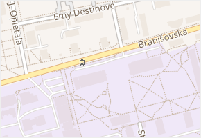 Branišovská v obci České Budějovice - mapa ulice