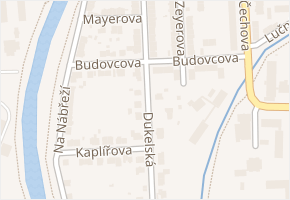 Budovcova v obci České Budějovice - mapa ulice