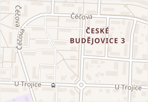 Čéčova v obci České Budějovice - mapa ulice