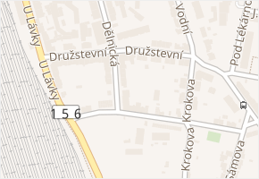 Družstevní v obci České Budějovice - mapa ulice