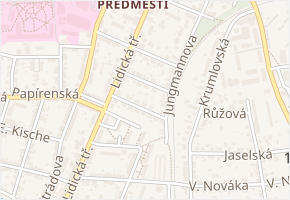 Erbenova v obci České Budějovice - mapa ulice