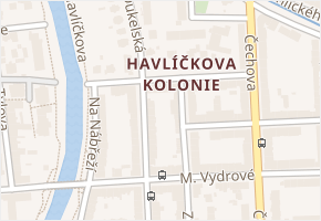 Havlíčkova v obci České Budějovice - mapa ulice