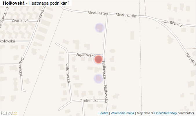 Mapa Holkovská - Firmy v ulici.