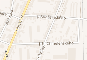 J. Buděšínského v obci České Budějovice - mapa ulice