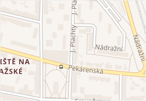 J. Plachty v obci České Budějovice - mapa ulice