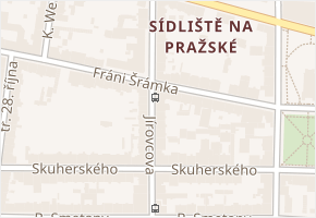 Jírovcova v obci České Budějovice - mapa ulice