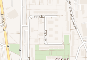 Jizerská v obci České Budějovice - mapa ulice