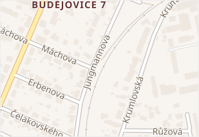 Jungmannova v obci České Budějovice - mapa ulice