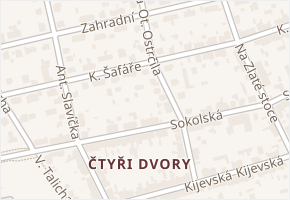 K. Šafáře v obci České Budějovice - mapa ulice