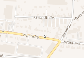 Karla Uhlíře v obci České Budějovice - mapa ulice