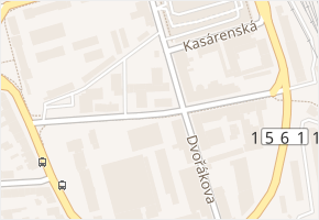 Kasárenská v obci České Budějovice - mapa ulice