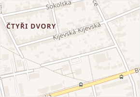Kijevská v obci České Budějovice - mapa ulice