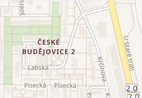 Krčínova v obci České Budějovice - mapa ulice