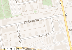 Loucká v obci České Budějovice - mapa ulice