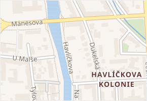Mánesova v obci České Budějovice - mapa ulice