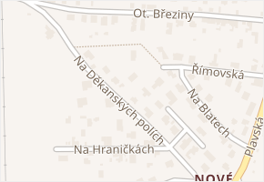 Na Děkanských polích v obci České Budějovice - mapa ulice
