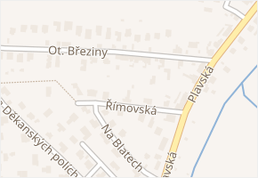 Ot. Březiny v obci České Budějovice - mapa ulice