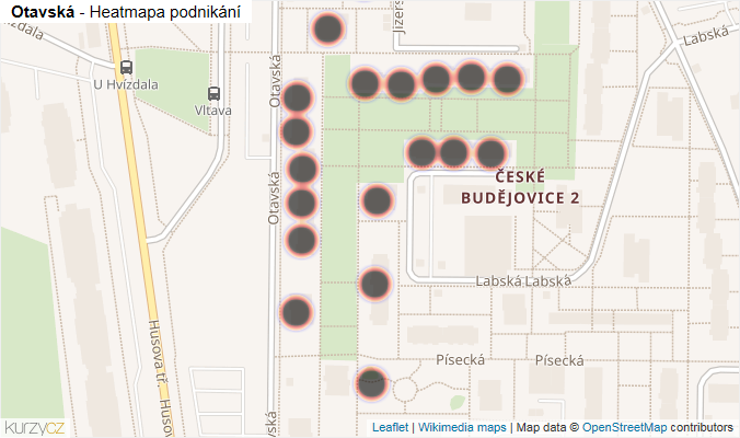 Mapa Otavská - Firmy v ulici.
