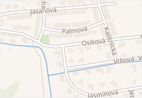 Palmová v obci České Budějovice - mapa ulice