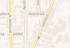 Pivovarská v obci České Budějovice - mapa ulice