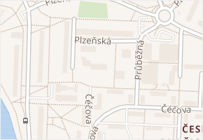 Plzeňská v obci České Budějovice - mapa ulice