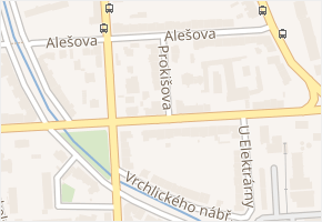 Prokišova v obci České Budějovice - mapa ulice