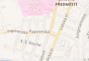 Purkyňova v obci České Budějovice - mapa ulice