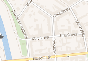 Resslova v obci České Budějovice - mapa ulice