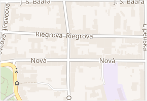 Riegrova v obci České Budějovice - mapa ulice