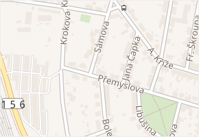 Sámova v obci České Budějovice - mapa ulice