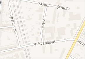Severní v obci České Budějovice - mapa ulice