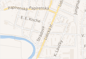 Strádova v obci České Budějovice - mapa ulice