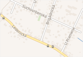 Suchovrbenská v obci České Budějovice - mapa ulice