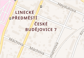 Šumavská v obci České Budějovice - mapa ulice