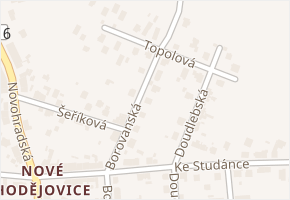 Topolová v obci České Budějovice - mapa ulice