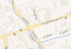 Tovární v obci České Budějovice - mapa ulice