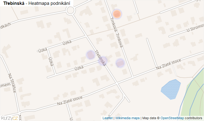 Mapa Třebínská - Firmy v ulici.