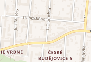 Třebízského v obci České Budějovice - mapa ulice