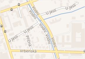 U Jeslí v obci České Budějovice - mapa ulice