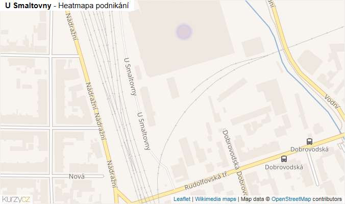 Mapa U Smaltovny - Firmy v ulici.