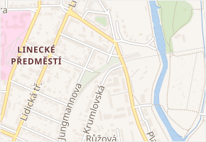 U Zastávky v obci České Budějovice - mapa ulice