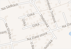 Úzká v obci České Budějovice - mapa ulice