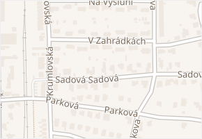 V Zahrádkách v obci České Budějovice - mapa ulice