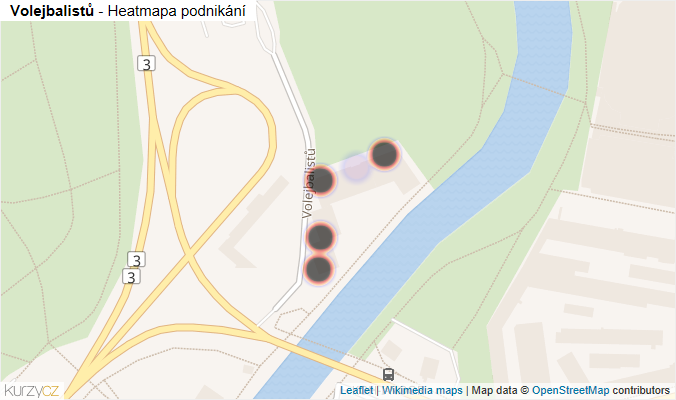 Mapa Volejbalistů - Firmy v ulici.