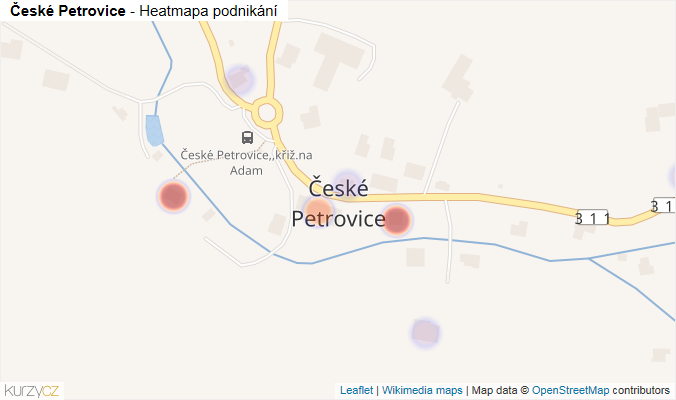 Mapa České Petrovice - Firmy v části obce.