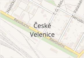 České Velenice v obci České Velenice - mapa části obce